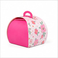 Model No. 1 pink floral handled cake box