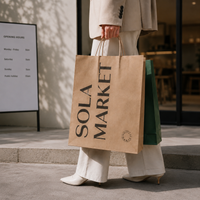 Custom Kraft Paper Shopping Bags with Logo