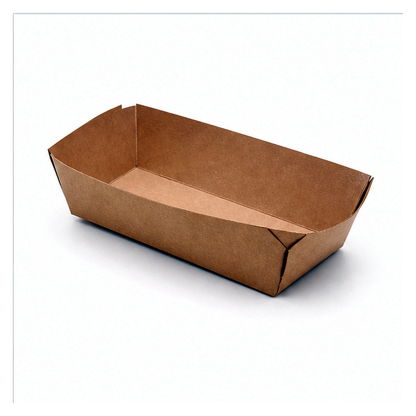 Pointed corner kraft paper boat tray