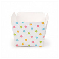 Colorful polka dot square cupcake baking cup