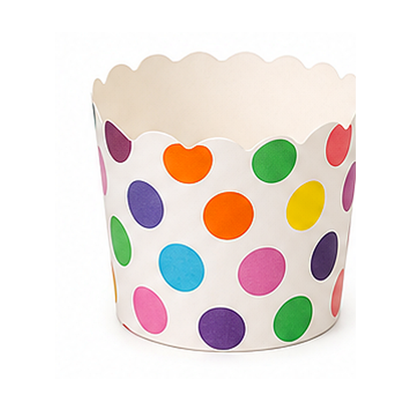 High resolution colorful dots cupcake baking cup