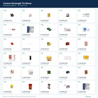 Custom Rectangle Tin Boxes mold selection sheet 6 of 50