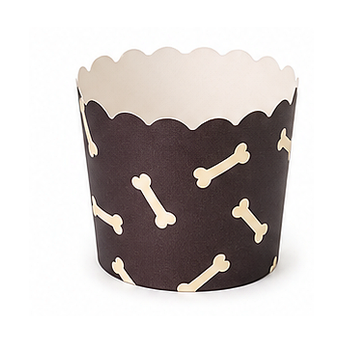 High resolution puppy bone cupcake baking cup