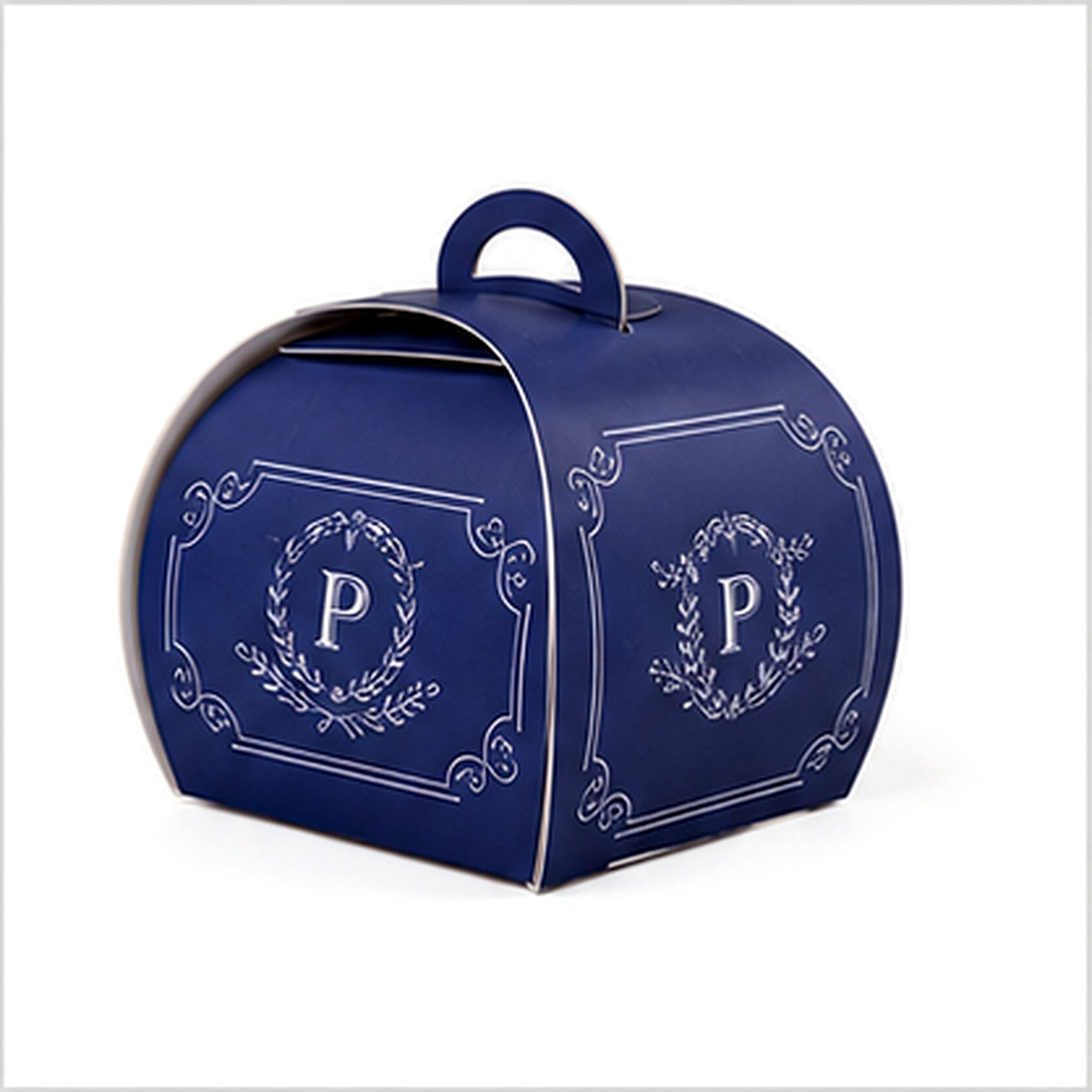 Model No. 1 navy handled cake box