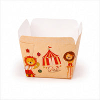 Circus pattern square cupcake baking cup