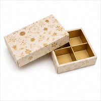 Cream confectionery lid and base box with divider