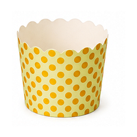 High resolution yellow dots cupcake baking cup