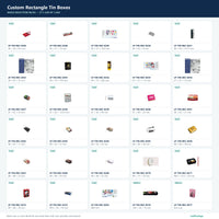 Custom Rectangle Tin Boxes mold selection sheet 8 of 50