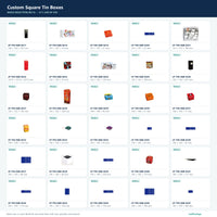Custom Square Tin Boxes mold selection sheet 8 of 16