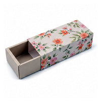 Floral paper sleeve box with food tray