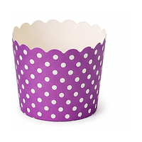 High resolution purple dots cupcake baking cup