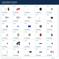 Custom Square Tin Boxes mold selection sheet 9 of 16