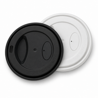 Tapas de Polipropileno para Vasos de Café (con abertura) – 90 mm, Listas para Envío