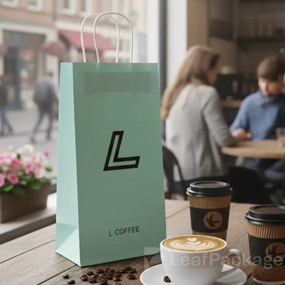 Custom Single Cup Coffee Carrier Bags