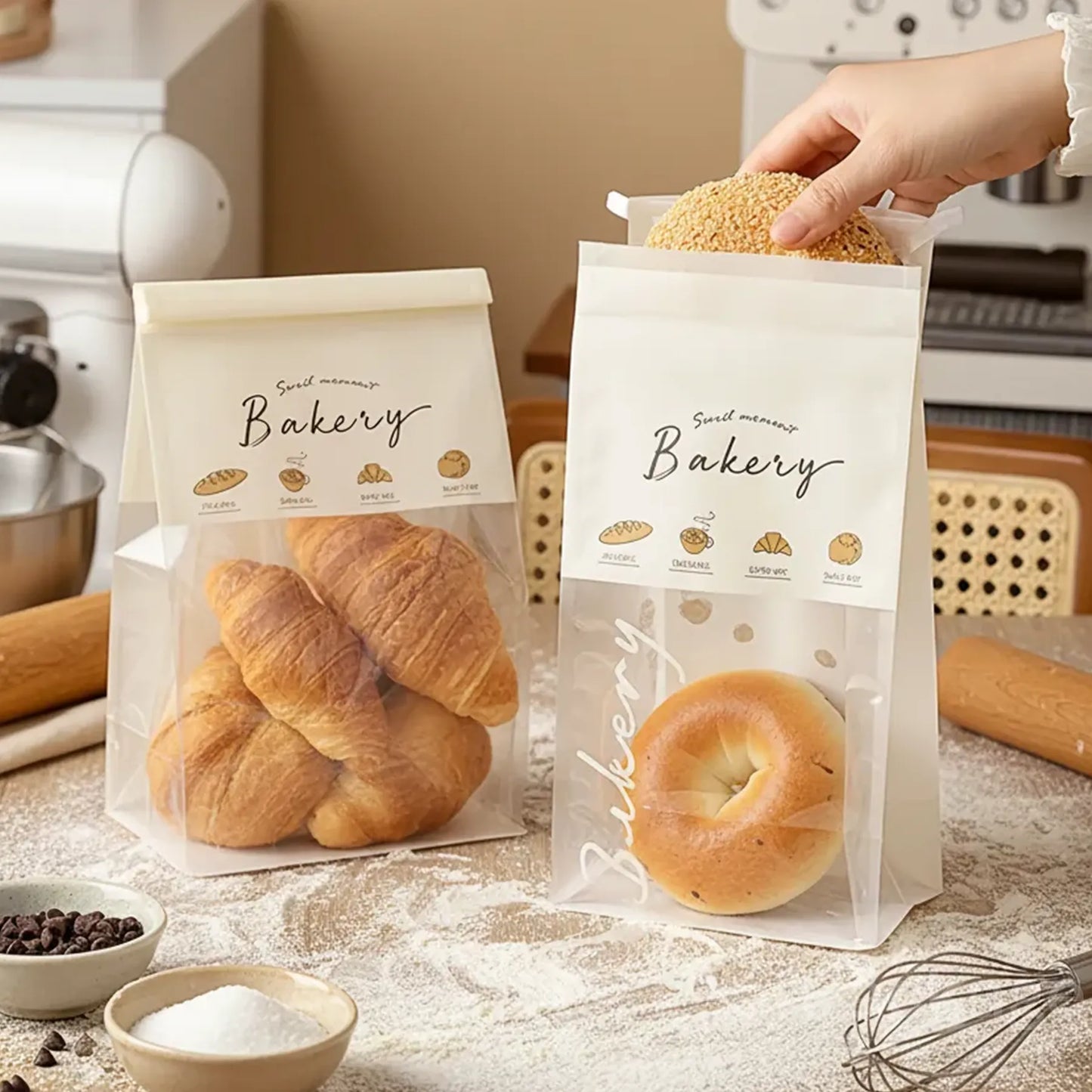 Custom Bakery Transparent Stand Up Bags