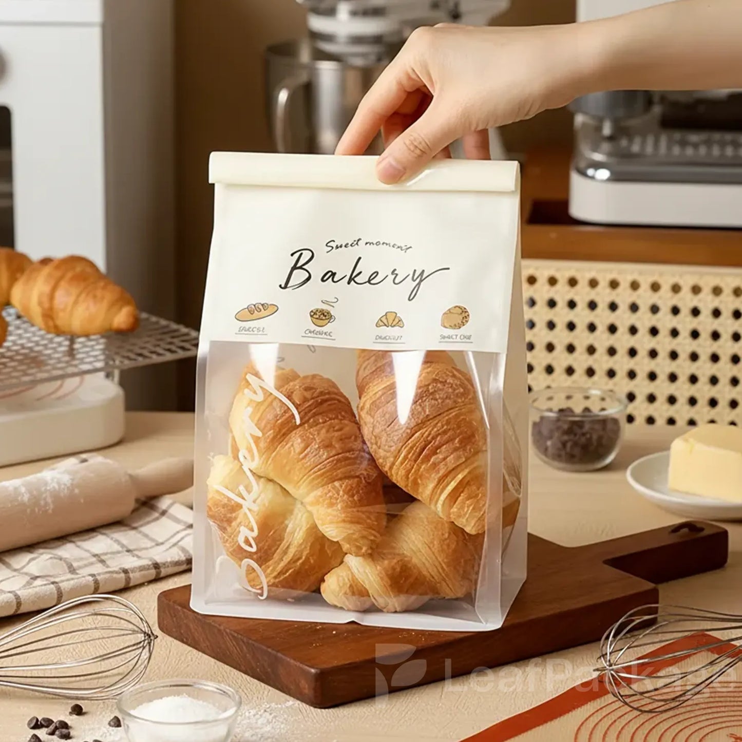 Custom Bakery Transparent Stand Up Bags