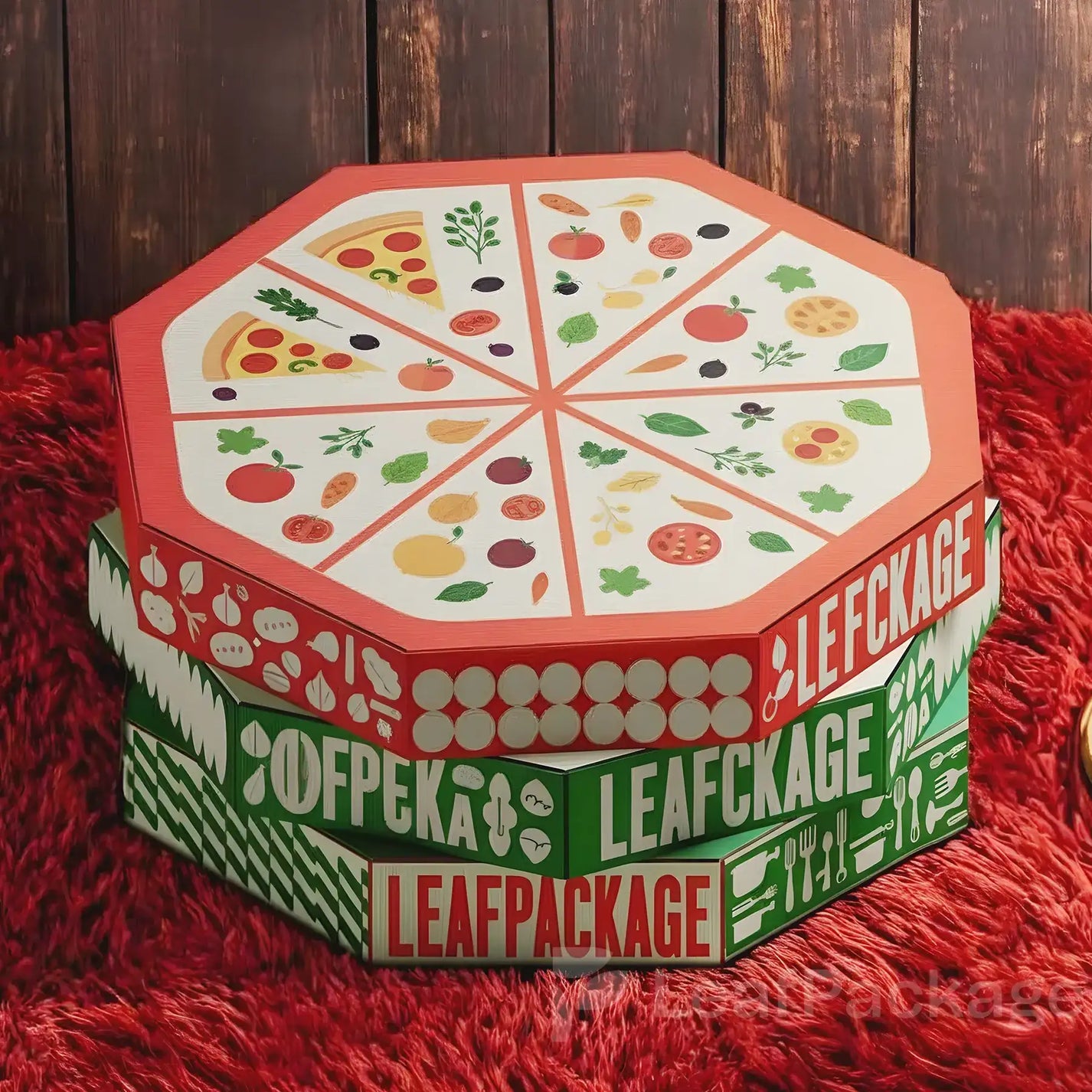 Custom Octagon Pizza Boxes