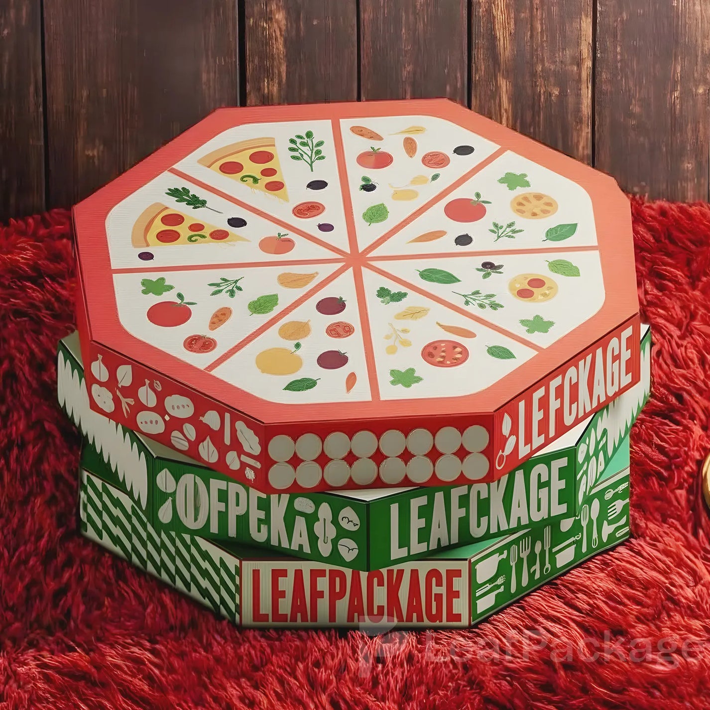 Custom Octagon Pizza Boxes