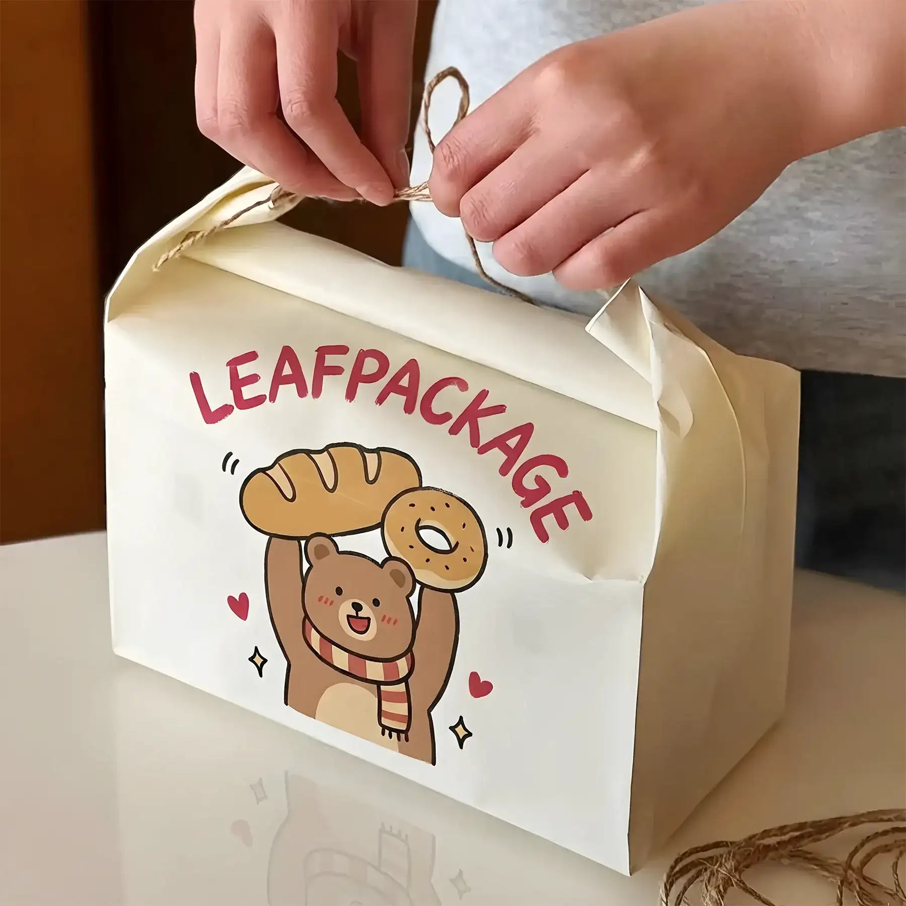 Custom Bread Bags with Jute Rope Handles | Bakery Packaging – LeafPackage