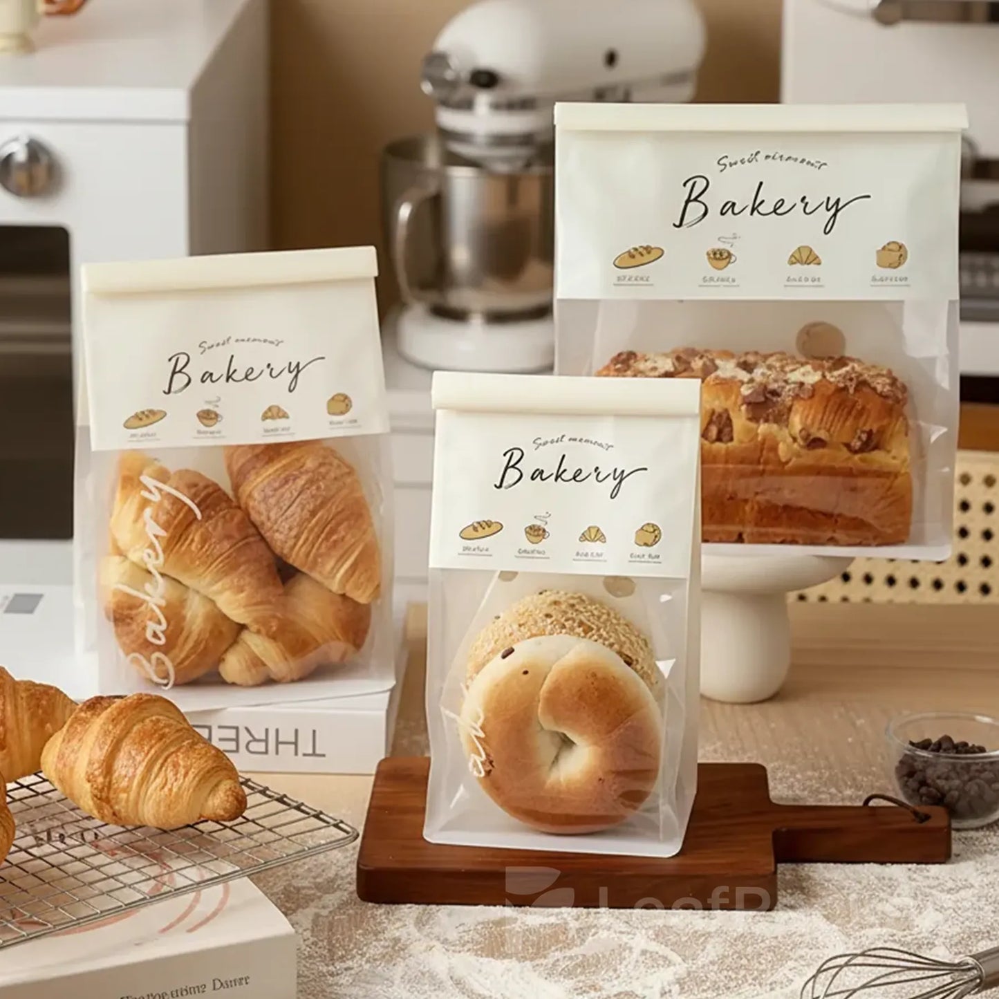 Custom Bakery Transparent Stand Up Bags