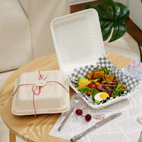 Custom Sugarcane Fiber Clamshell Packaging