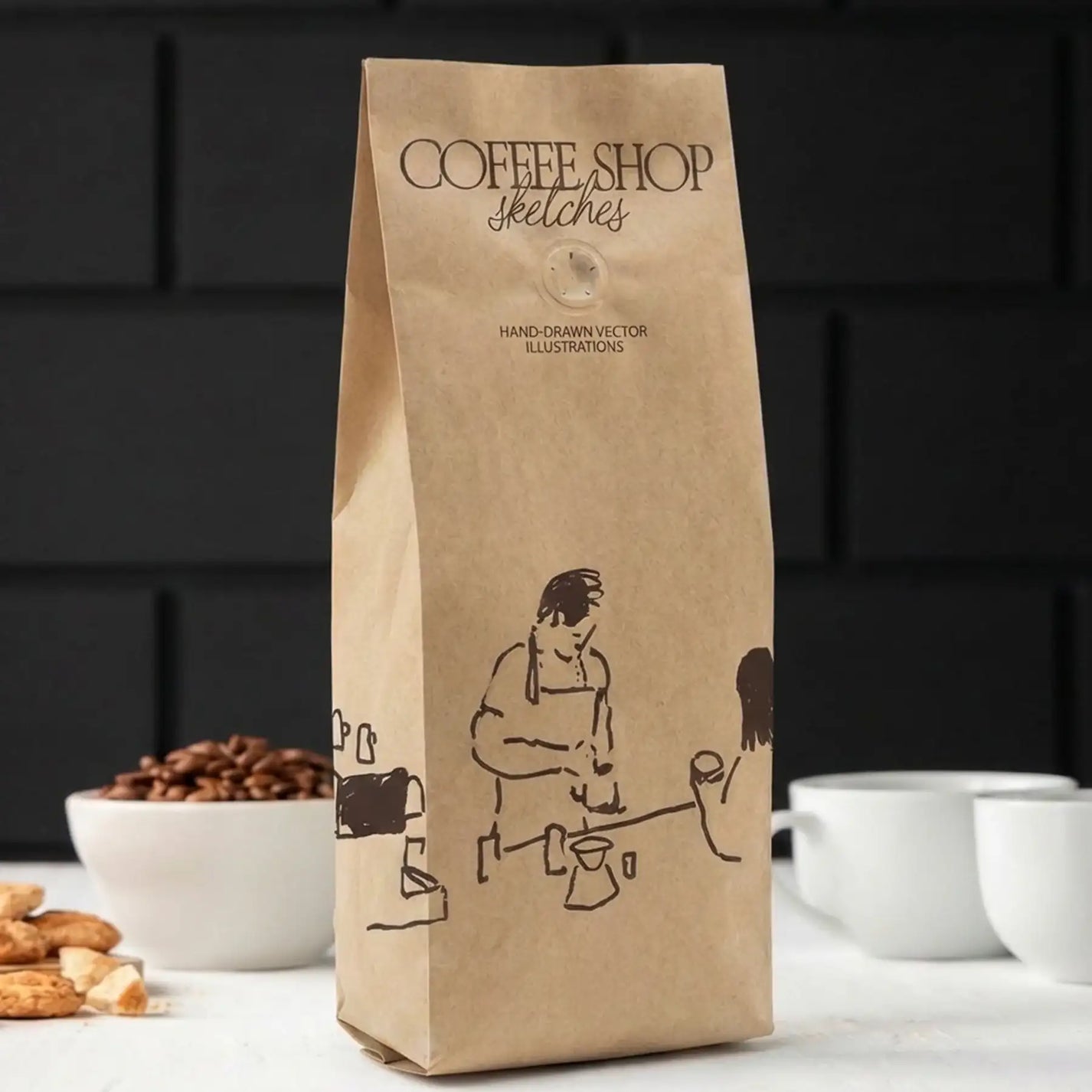 Custom Kraft Paper Gusseted Bag