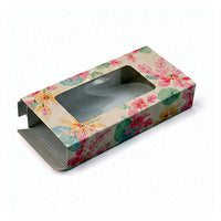 Floral window tubular paper box