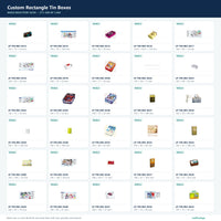 Custom Rectangle Tin Boxes mold selection sheet 10 of 50