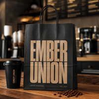 Custom Kraft Paper Takeout Bags with Handles
