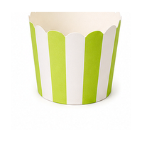 High resolution green stripe cupcake baking cup