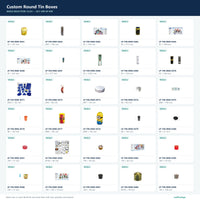 Custom Round Tin Boxes mold selection sheet 13 of 24