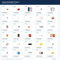 Custom Rectangle Tin Boxes mold selection sheet 13 of 50