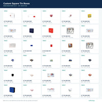 Custom Square Tin Boxes mold selection sheet 13 of 16