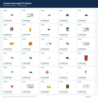 Custom Rectangle Tin Boxes mold selection sheet 14 of 50