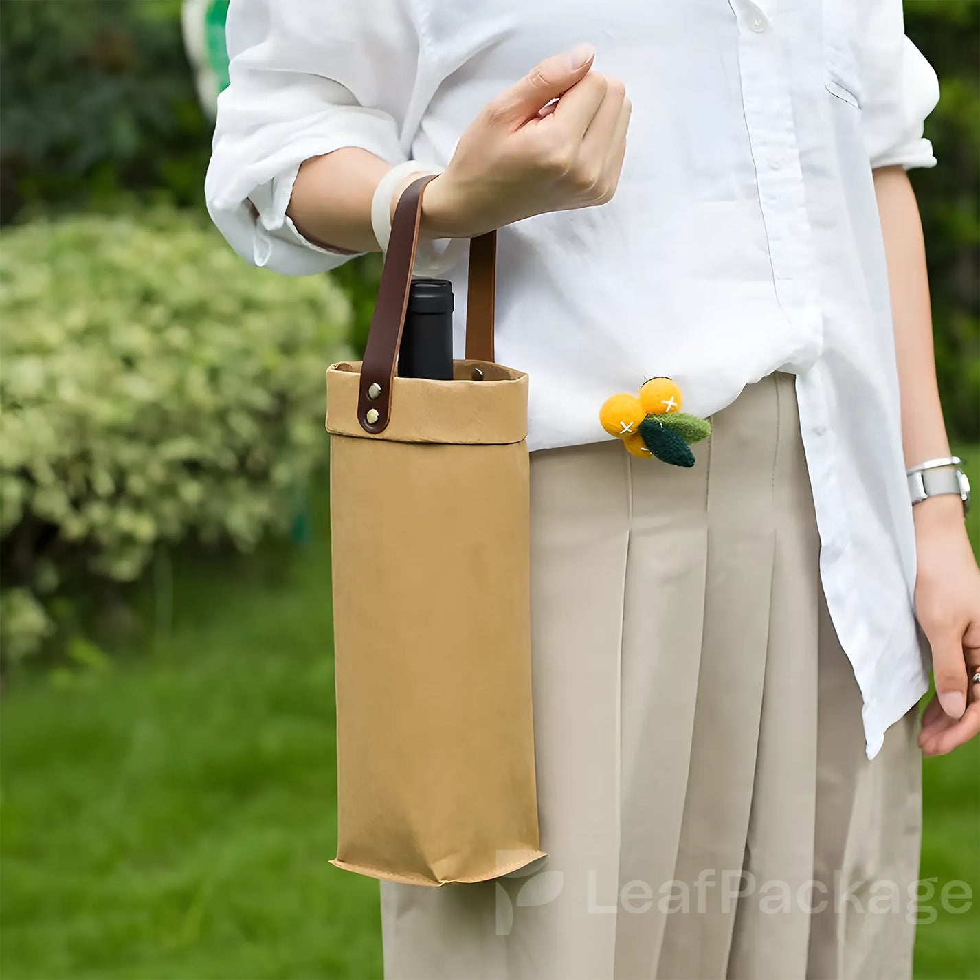 Custom Kraft Paper Wine Bag