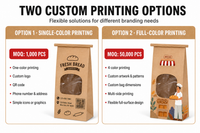 Single-color and full-color printing customization options and MOQs