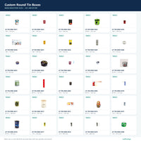 Custom Round Tin Boxes mold selection sheet 16 of 24