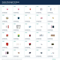 Custom Rectangle Tin Boxes mold selection sheet 17 of 50