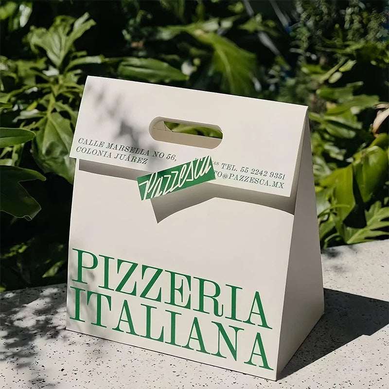 Custom Handleless Paper Gift Bags with Die-Cut Handle