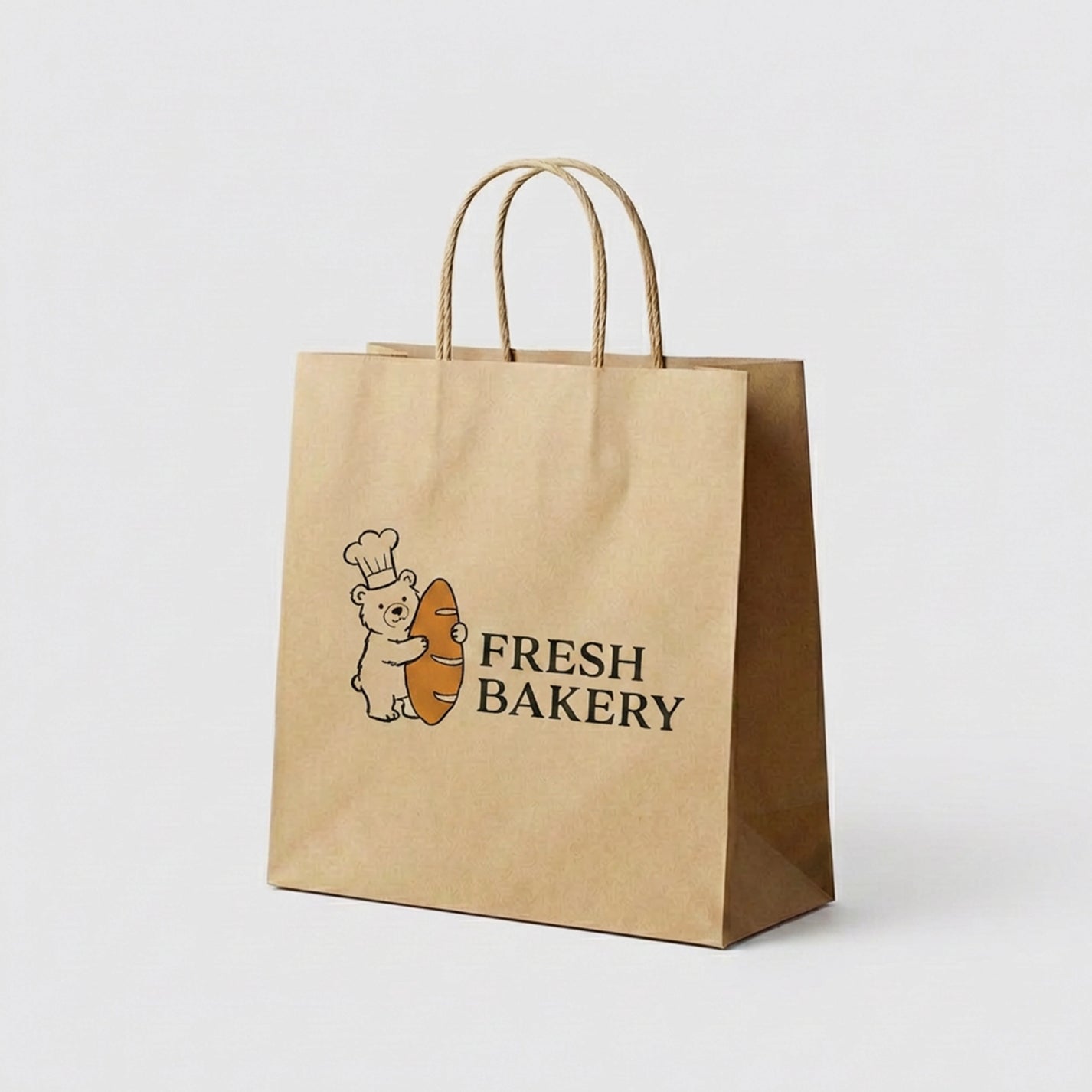 Custom Twisted Handle Paper Bakery Bags