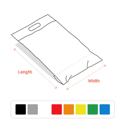 Custom Handle Plastic Courier Bag