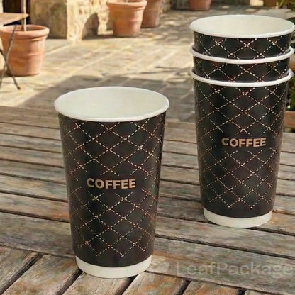 Custom Diamond-Embossed Coffee Cup