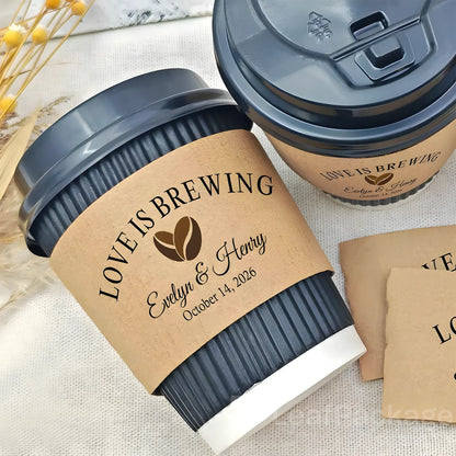 Custom Kraft Paper Cup Sleeves