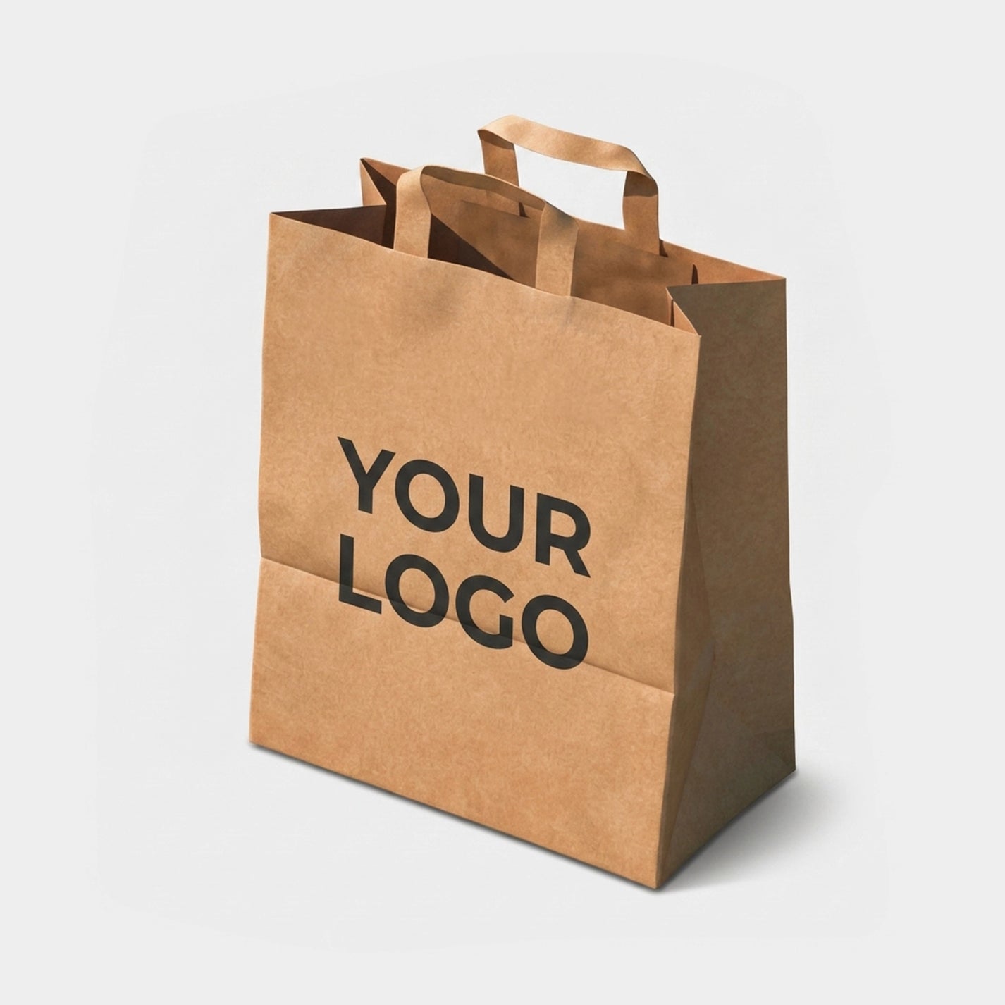 Customizable Promotional Flat Handle Paper Bags