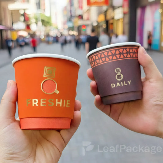 Custom Rotating Double Wall Paper Coffee Cup