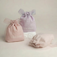 Custom Colored Cotton Jewelry Pouch with Square Bottom