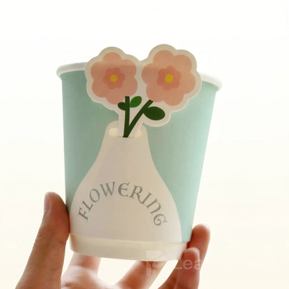 Custom Floral Coffee Cup