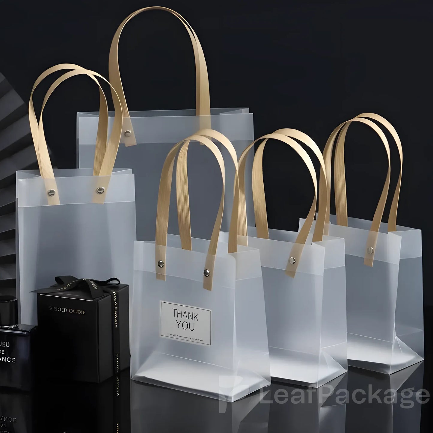 Custom Frosted Plastic Gift Bag