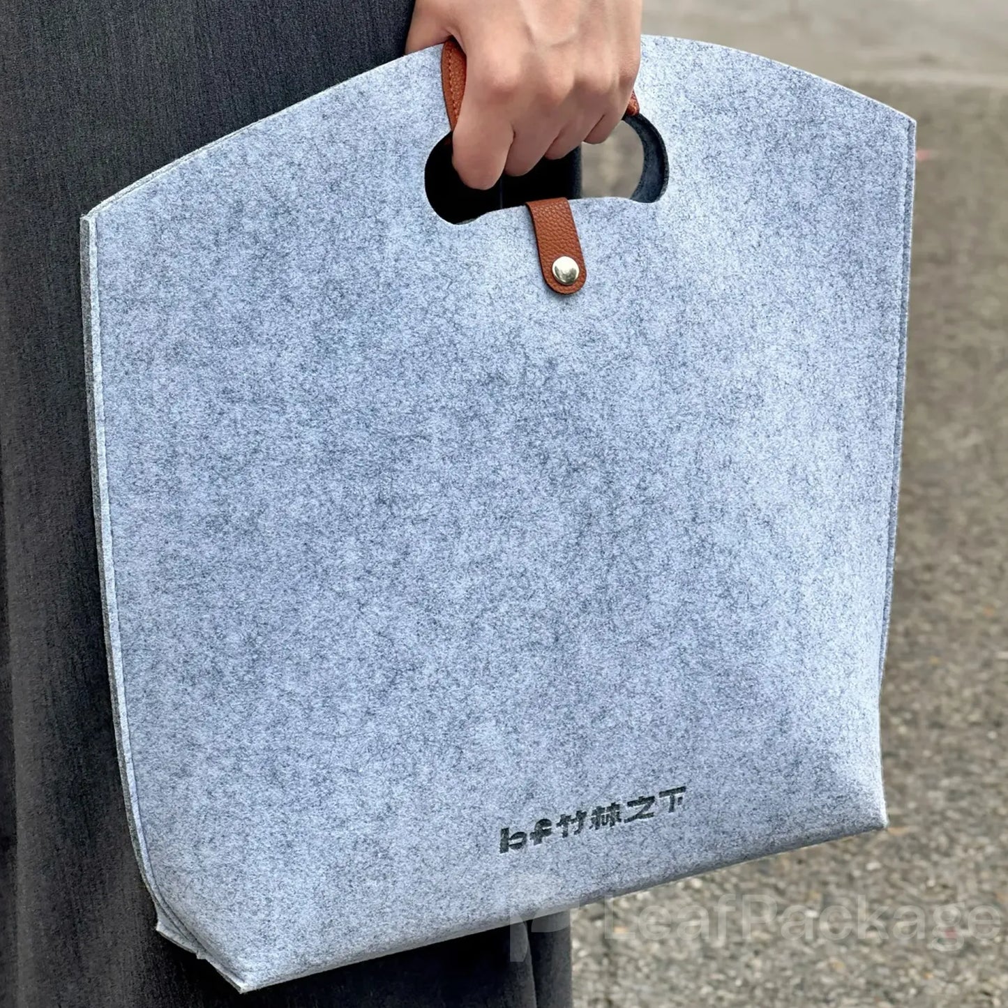 Custom Die-Cut Handle Felt Bag