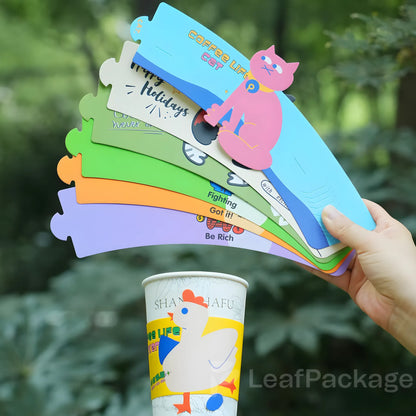 Custom Die-Cut Coffee Cup Sleeves